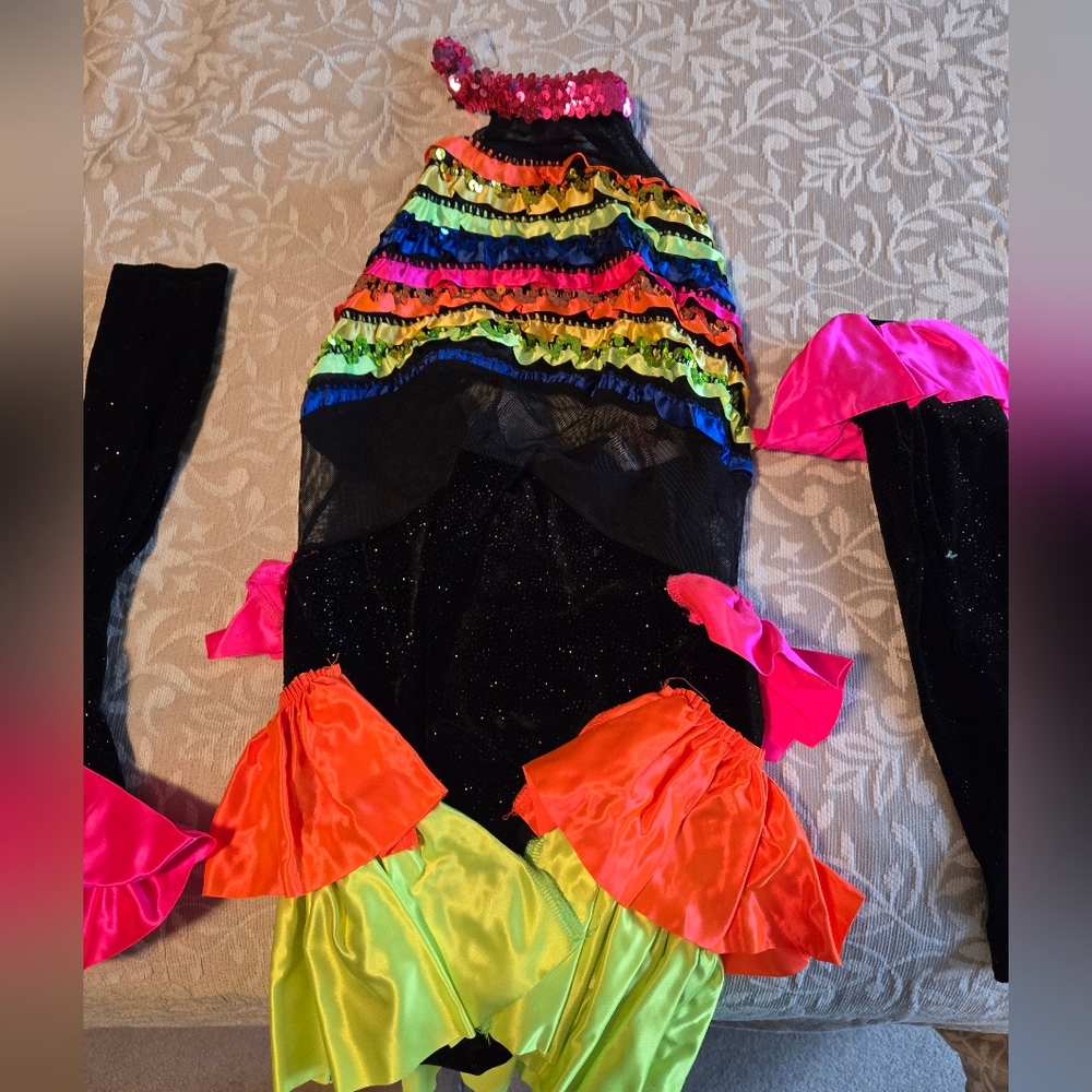 Colorful Kids Costume with Sequins